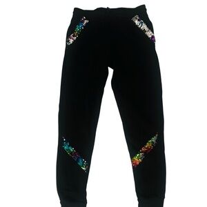 Dazl Sz L Women Black Sweatpants Black With Bling